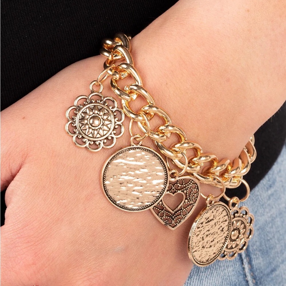 Paparazzi Complete CHARM-ony - Gold Bracelet